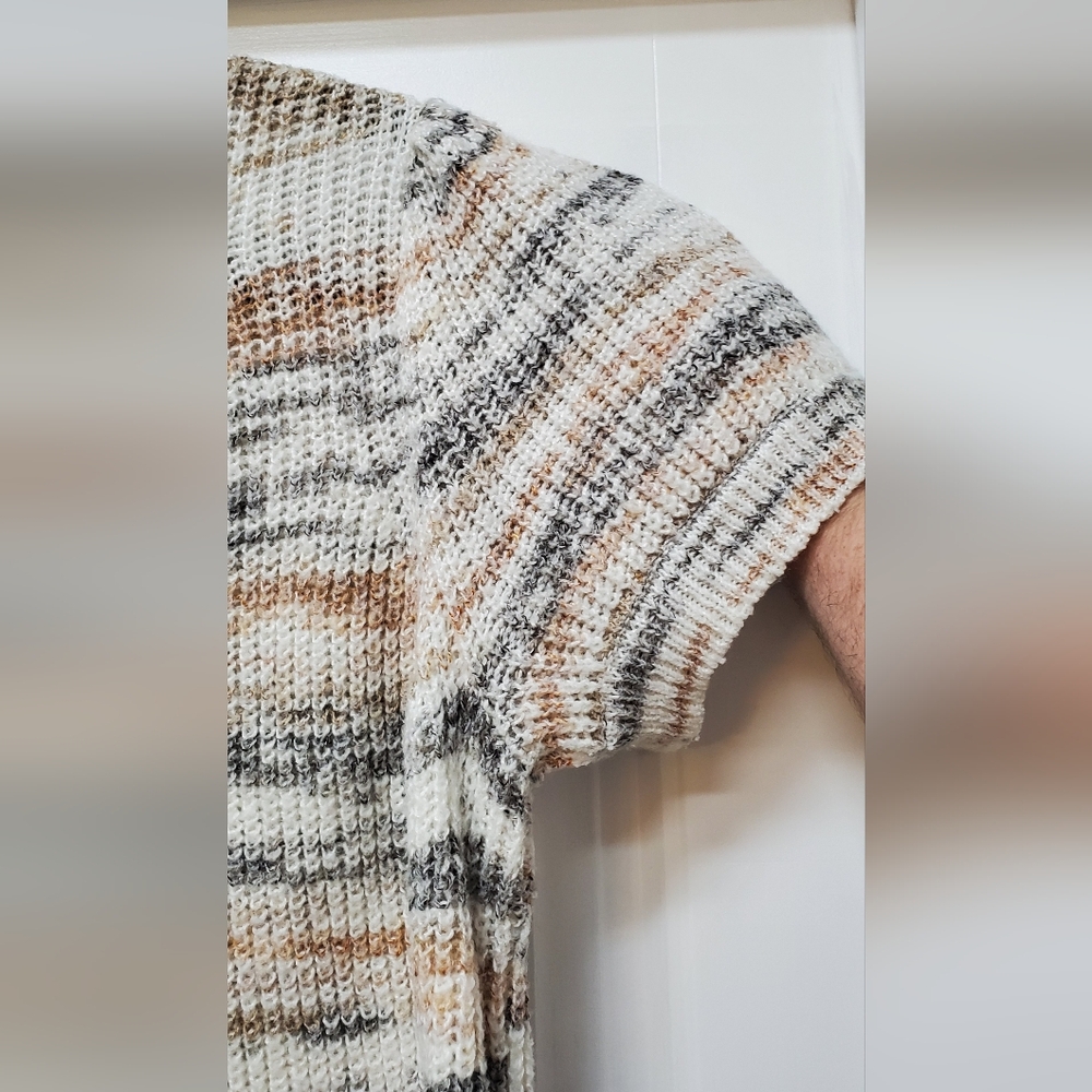 Lane Bryant Cream Tan & Grey Knit Sweater - Sz 22/24 - Picture 6 of 9